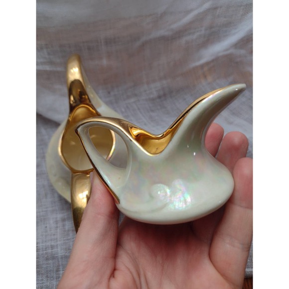 1960s Pearl China Co. Pearlescent Cream & Sugar Set - Picture 3 of 6